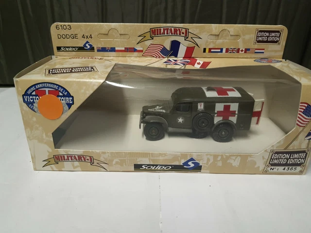 Dodge 4x4 Solido N°6103 – Édition Limitée N°4365, échelle 1:43, Vert Militaire