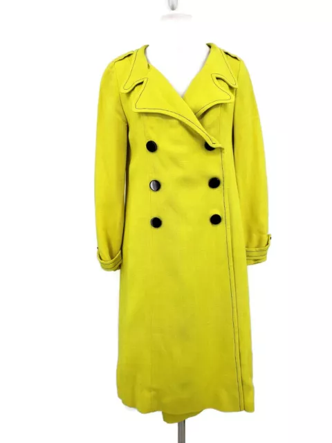 VTG ERNA BEVERLY Hills Bright Yellow Jacket Womens Small? Trench Coat ...