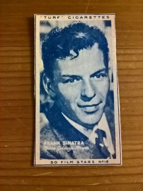 Carreras Turf cigarette card: Film Stars 1947 no. 16 Frank Sinatra rookie