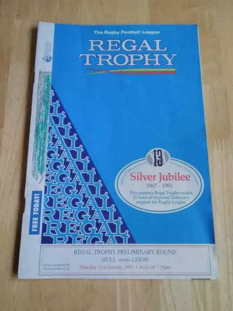 1991/92 Hull Fc V Leigh  - Rugby  League Regal Trophy