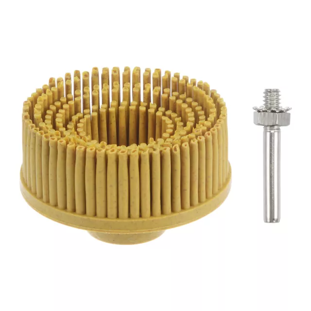 2Inch 80 Grit Abrasive Coating Removal Bristle Disc with 1/4 Inch Shank, Yellow 2Inch 80 Grit Abrasive Coating Removal Bristle Disc with 1/4 Inch Shank, Yellow