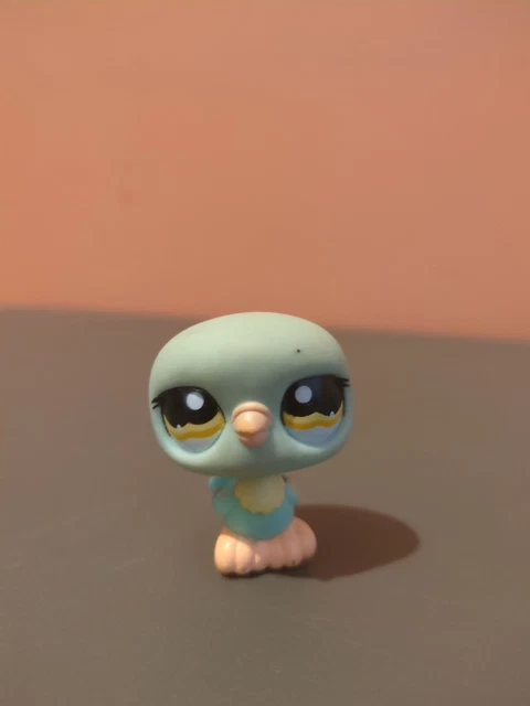 Figurine Littlest Pet Shop LPS 1127 - Colibri Vert Oiseau + Accessoire - Très Bon État - Collection Hasbro