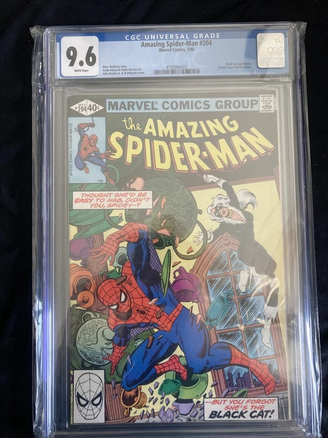 Amazing Spider-Man #204 (1980) CGC 9.6 NM/MT BLACK CAT APPEARANCE 
