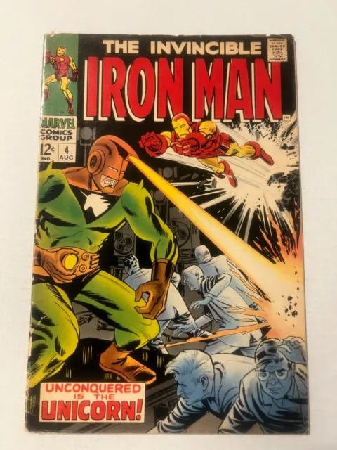 Invincible Iron Man #4 Iron Man Vs Unicorn Johnny Craig Cover And Art 1968