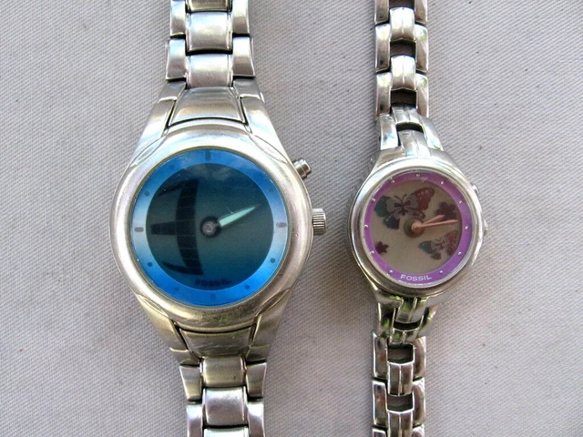 2 LADIES FOSSIL Big Tic: JR-8092 changing seconds,ES-9996