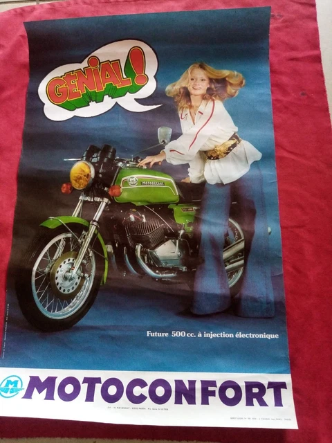 GRANDE AFFICHE PUBLICITAIRE Motobecane Mobylette Vintage Poster Pub EUR 180,00 - FR