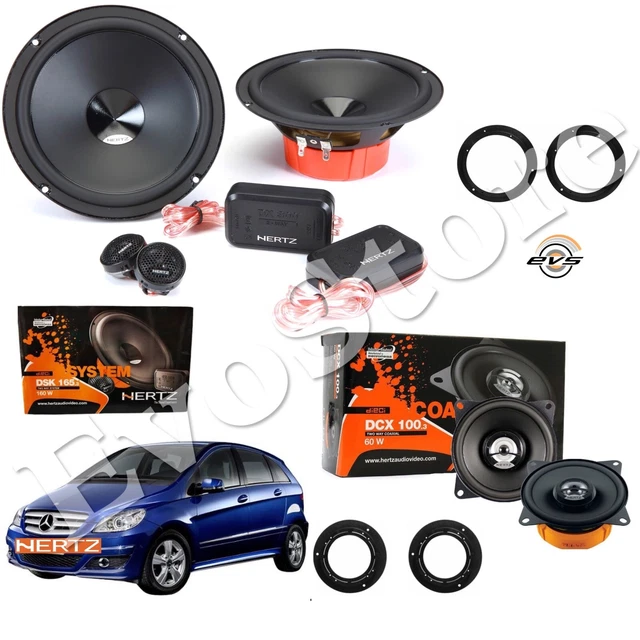 EVOTUNING KIT 6 Casse Altoparlanti Hertz Ant+Post per Mercedes Classe B W245 EUR 162,90 - IT