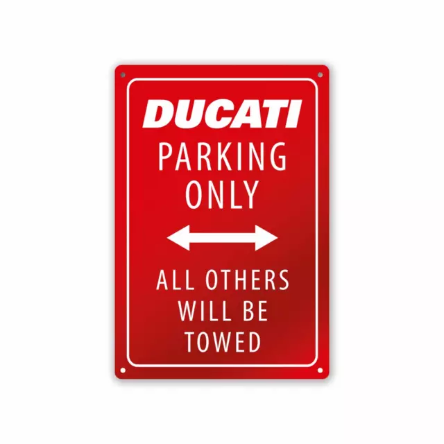 Ducati Parking Only Advertisement Metal Sign Metal Shield Red New