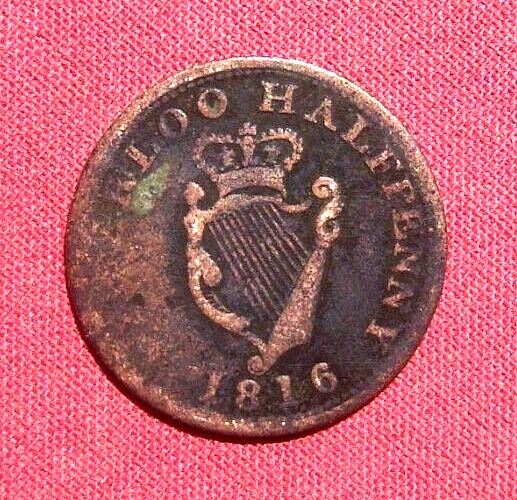 1816  Waterloo Halfpenny Token "The Illustrious Wellington"
