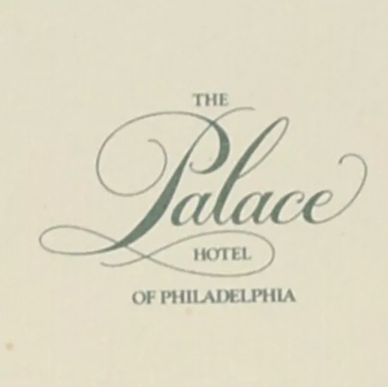 1984 The Palace Hotel Restaurant Menu Logan Circle Philadelphia Pennsylvania