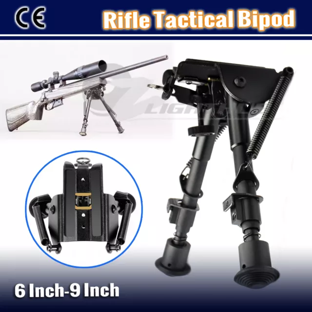 6-9 Inch Adjustable Firearm Hunting Rifle Quick Deploy Shooting Gun Bipod Mount