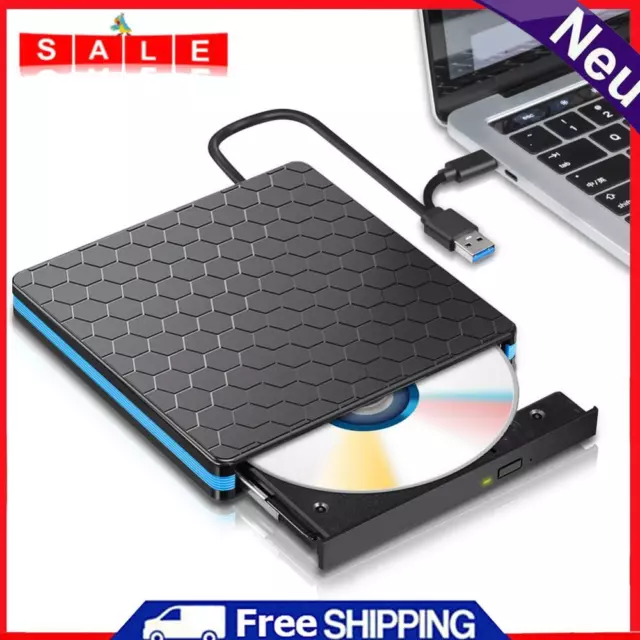 Slim Optical Disk Drive CD Player USB3.0 Type C CD Writer for Laptop PC Desktop