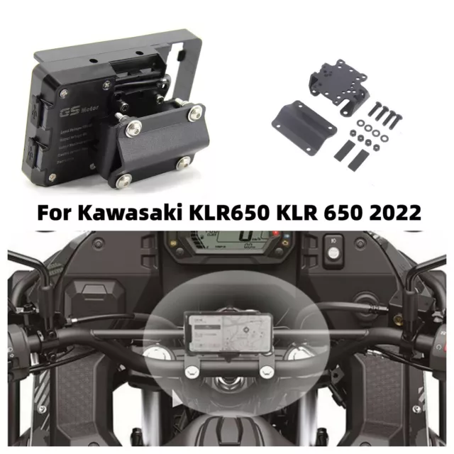 Phone Navigation Support For Kawasaki KLR650 KLR 650 2022 USB Charging Holder