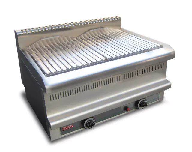 acosta Gastro Lavasteingrill Gasgrill mit 2 Heizzonen Bautiefe 700