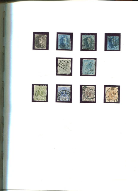 Belgien 1858 - 1982 **/gest. Sammlung in Klemmbinder ~1310 Marken