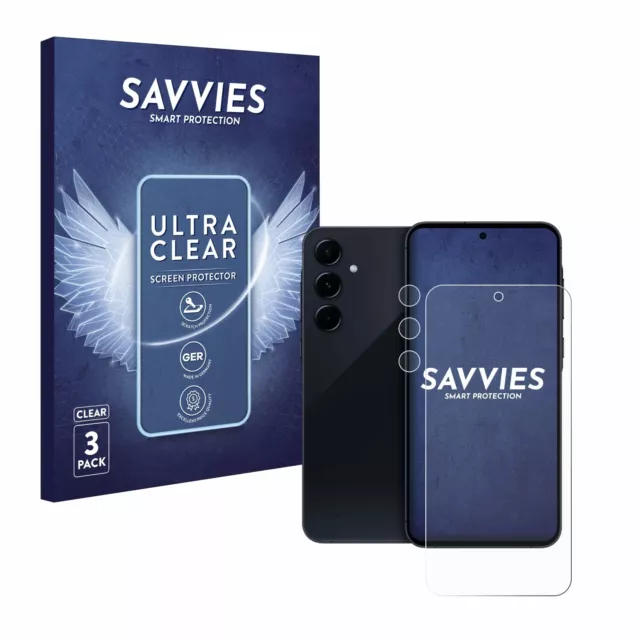 6x Proteggi Schermo per Samsung Galaxy A55 5G (Fronte+Fotocamera) Pellicola
