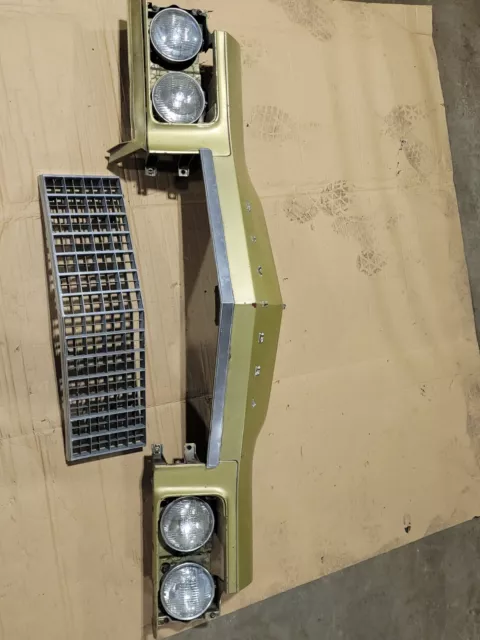 1974 Buick Riviera Header Panel, Light Buckets,  And Grille