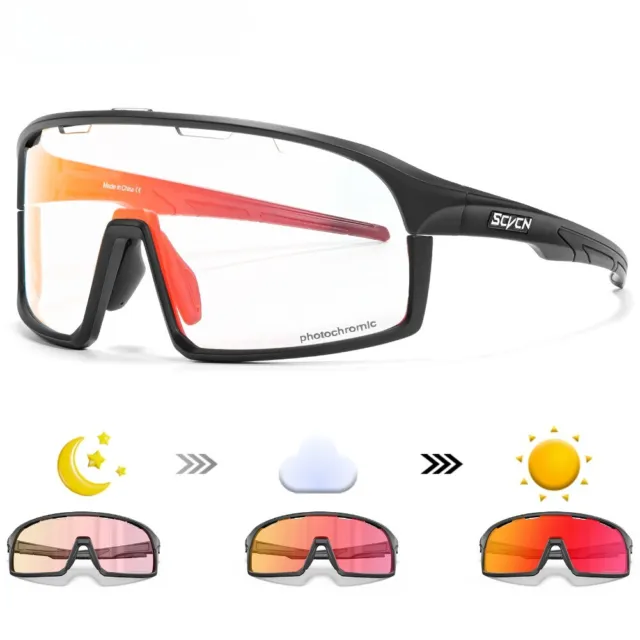 Photochromic Sunglasses Men Women Mountain Bike Glasses UV400 Driving Goggles
