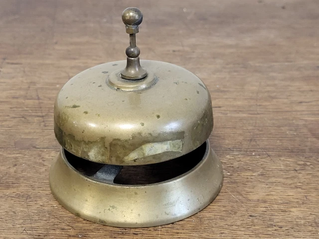 Cloche De Table En Métal Jaune - Sonnette D'appel Pour Restaurant, Cuisine, Bar, Réception - Forte Et Claire