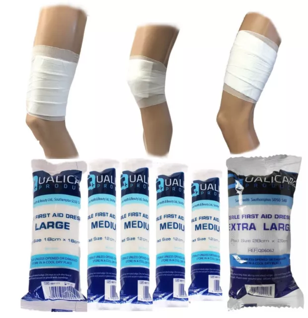 Sterile Wound Dressings * Medium, Large, X Large * HSE - BSI First Aid Bandages
