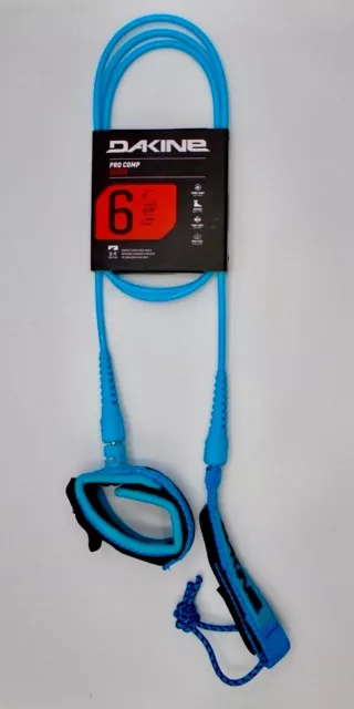 Dakine John John Florence Pro Comp Leash 6' x 3/16" Surf Leash Ai Aqua