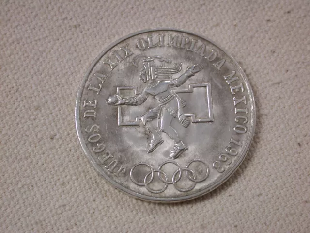 1968 Mexico Olympics 25 Pesos KM 479.1 About Uncirculated