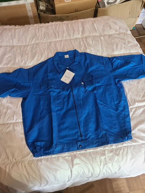 Combinaison De Travail Bleu - Double Zip - Taille XXL 56/58 - Polycoton 245 G/m² - Coverguard