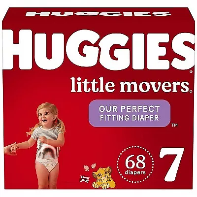 Huggies Little Movers Baby Disposable Diapers - Size 7 - 68ct