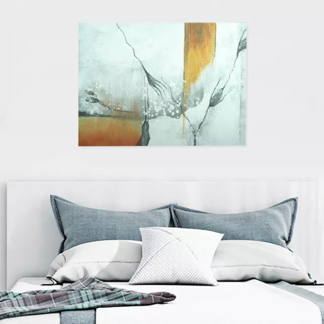 Abstract Hand Painted Oil Painting Stretched Canvas Wall Art Framed 75x75cm