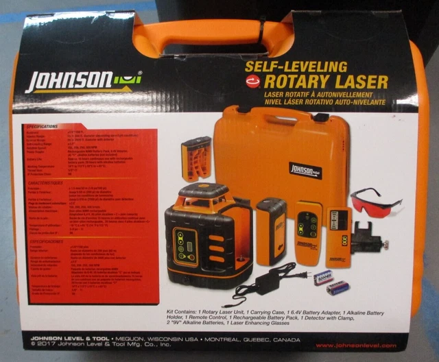 JOHNSON SELFLEVELING ROTARY Laser Level 406539 BRAND NEW 199.95