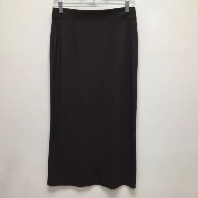 Eileen Fisher Womens Straight Skirt Brown Minimalist Long Maxi Stretch Modest XS