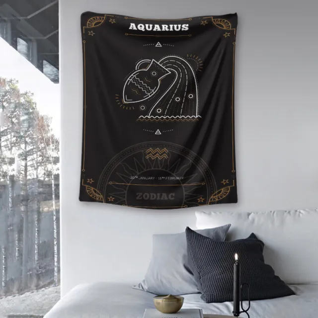 Zodiac Constellation Wall Hanging Bedroom Decor Tapestry Background Rug Blanket