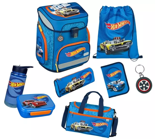 Schulranzenset 5-6-7-8 tlg. HOT WHEELS Scooli Jungen Schultasche NEU