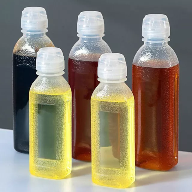 300/500ml Squeeze Condiment Bottles with Cap Clear Plastic Ketchup Oil Bottle