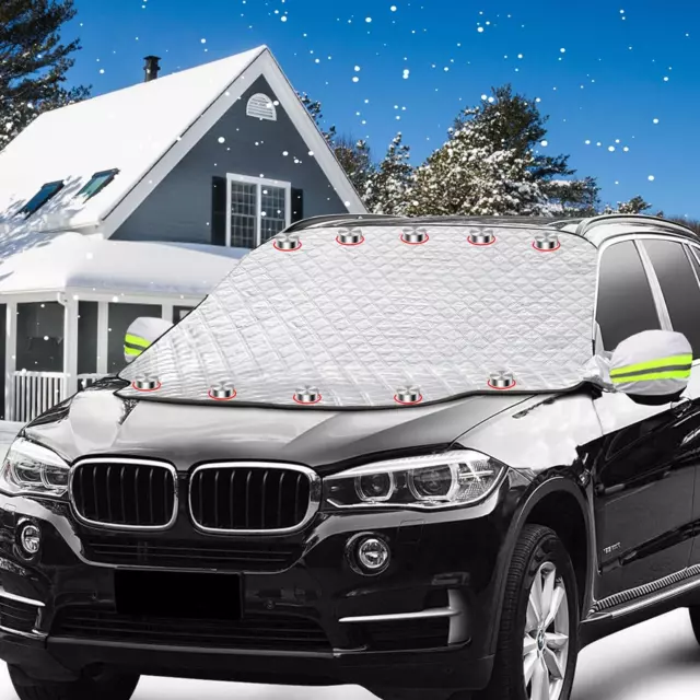 TELO COPRI PARABREZZA Neve Ghiaccio Protezione Universale Auto Vetro  Anteriore P EUR 9,90 - PicClick IT