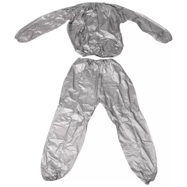 Heavy Duty Fitness Perte de Poids Sweat Sauna Suit Exercice Gym -Rip Argent8078