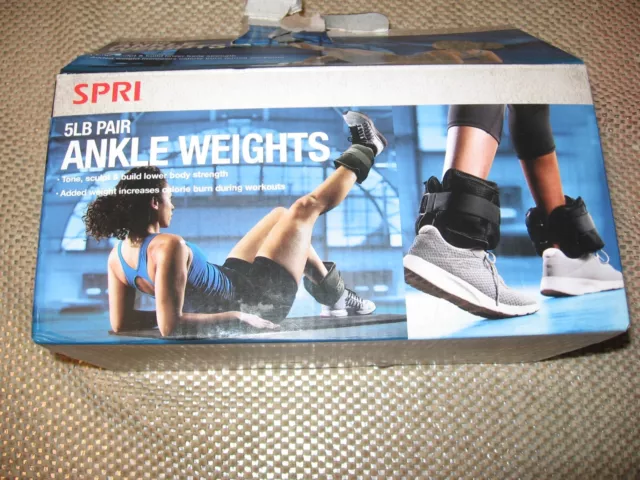 Pair of 2 SPRI 5 LB Adjustable Ankle Weight New in Open Box