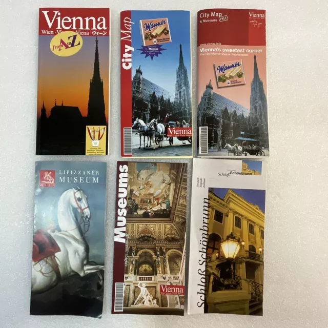 Vienna Maps Brochure & Guides Lot Of 6 Pieces OldPaperMaps