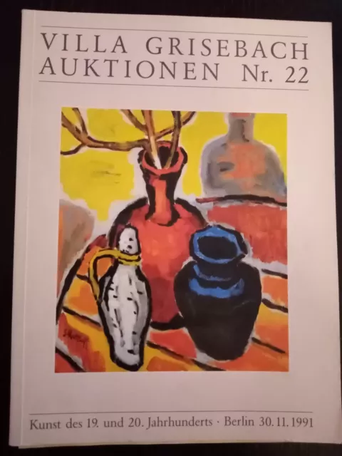 Villa Grisebach - Auktionskatalog Nr. 22 Kunst des 19. u. 20. Jahrhunderts 1991