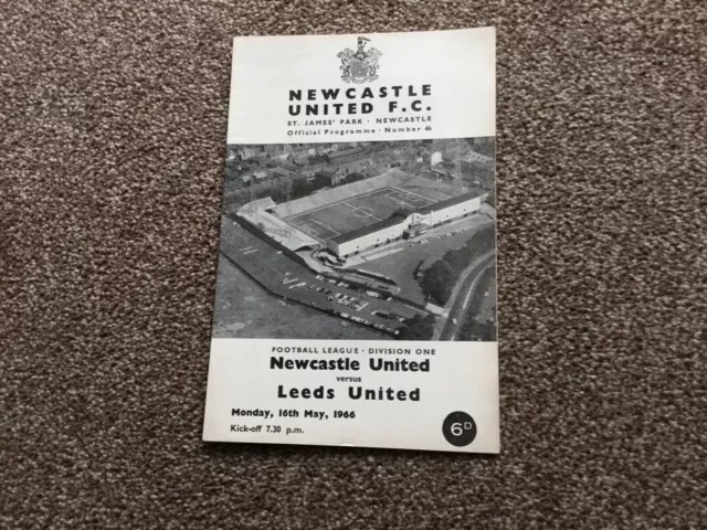 Newcastle United V Leeds United 16-May-1966