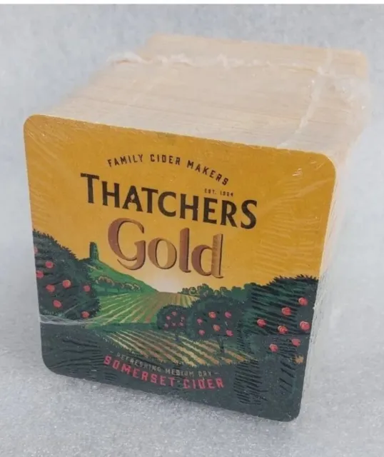 Full Pack of Thatchers Gold  Cider Beer Mats - Drip Mats -Coasters - New -
