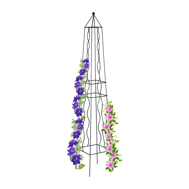 Traliccio Da Giardino Kadax A Forma Di Obelisco – 30x150 Cm – Supporto Per Rose E Piante Rampicanti