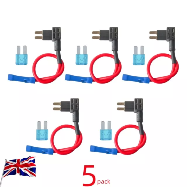 5 Pack Micro2 Fuse Tap ADD-A-CIRCUIT Fuse Holder 15A Micro2 ATR Blade Fuses