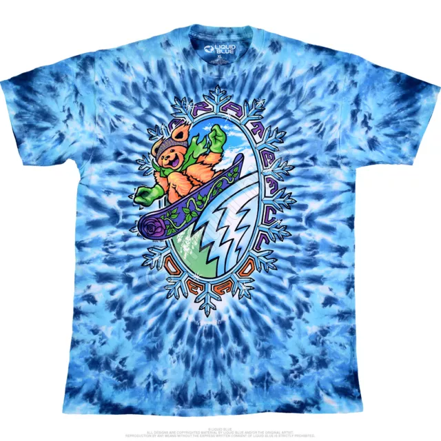 GRATEFUL DEAD-SNOWBOARD BEARS-2 SIDED TIE DYE T-SHIRT S-M-L-XL,2X-6X Garcia,Lesh