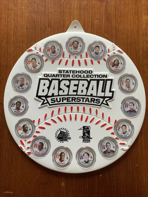 Merrick Mint Statehood Quarter Collection Baseball Superstar Coins & Display