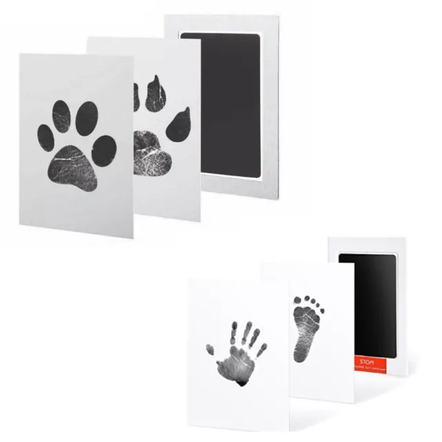 Baby Katze und Hund Haustier Pfote Druck Kit - haustiersicheres Tintenpad schwarz Geschenk