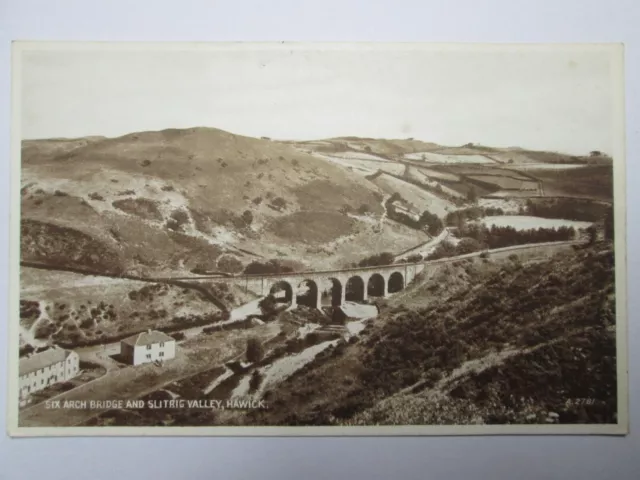 Six Arches & Slitrig Valley Hawick Roxburghshire Vintage Postcard K36
