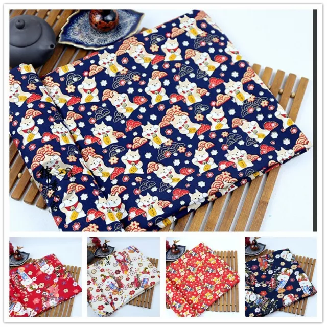 Japonais Tissu Coton Shiba Inu Chien Cochon Imprimé Kimono Rideau Craft Vêtement