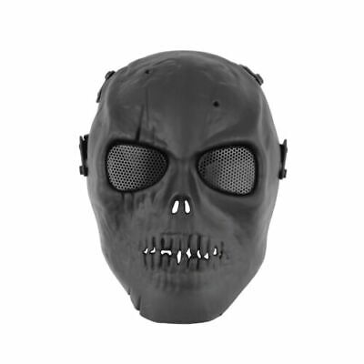 Paintball Airsoft Sport Mask Skull Tactical Mask Protective Gear Full Face Black