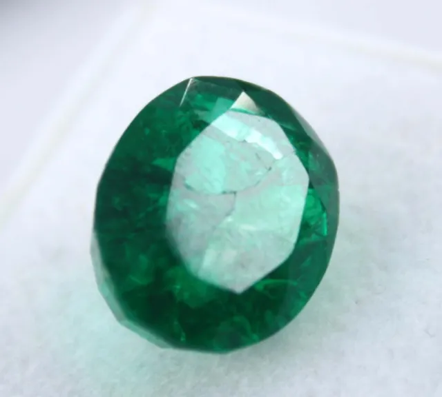 9 Ct Natural Untreated Green Oval Colombian Emerald CERTIFIED Loose Gemstone